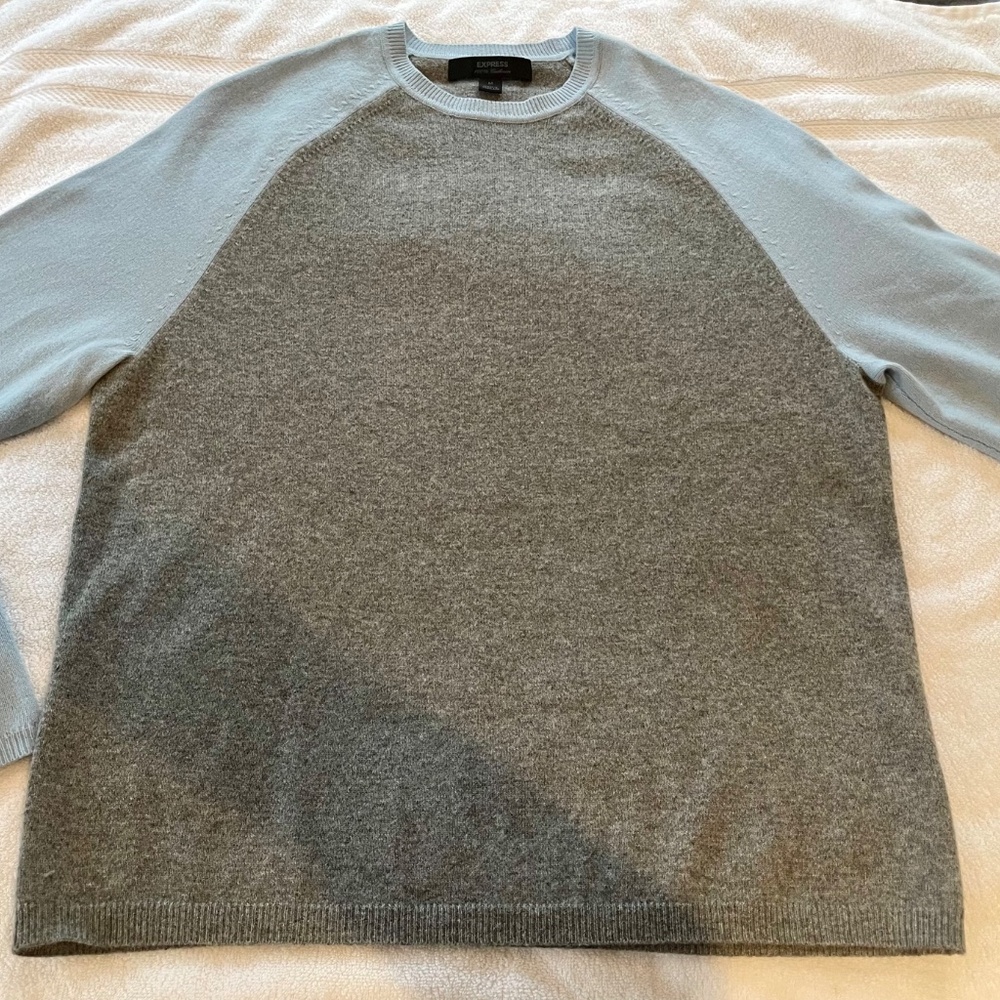 Y2K Express raglan 100% cashmere sweater